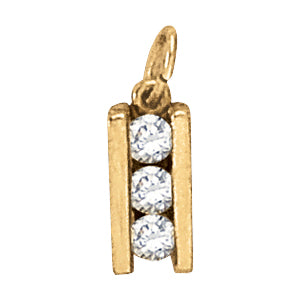 14kt White Gold 1/4 ct tw SI2, H-I 3-Stone Pendant Setting (Style 