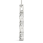 14kt White Gold 1/2 ct tw SI2 H-I 3-Stone Diamond Pendant Necklace