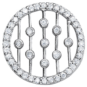1/2 ct tw SI2, H-I Diamond Pendant Necklace in 14kt White Gold - STYLE 