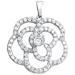 14kt White Gold 3/4 ct tw SI2 H-I Diamond Pendant Setting - STYLE 
