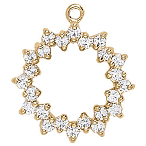 14kt White Gold Circle Pendant with 5/8 ct tw SI2, H-I Diamonds - STYLE # 31241