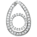 14kt White Gold 1/2 ct tw SI2, H-I Diamond Pendant - STYLE 