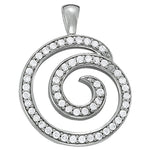 14kt White Gold 1/2 ct tw SI2 H-I Diamond Pendant Necklace - Style 