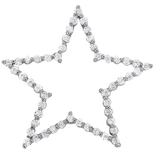 14kt White Gold 1 Carat Diamond Pendant - Style 