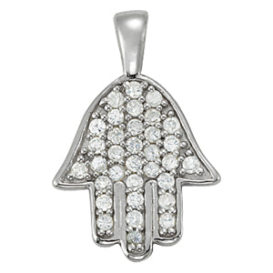 1/2 Carat TW SI2, H-I Diamond Solitaire Pendant Necklace in 14kt White Gold - Religious Novelty Style 