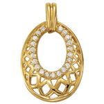 14kt White Gold 1/4 CTW Diamond Pendant Charm (Style 