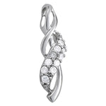 14k White Gold 1/4 CTW Diamond Pendant Necklace