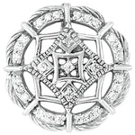 14k White Gold 1/4 CTW SI2 H-I Diamond Pendant Necklace Charm