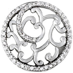 14kt White Gold 1/4 CTW SI2 H-I Diamond Pendant Mounting