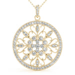 14kt White Gold 7/8 ct TW Diamond Pendant - SI1-SI2, G-H