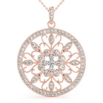 14kt White Gold 7/8 ct TW Diamond Pendant - SI1-SI2, G-H