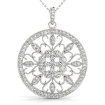 14kt White Gold 7/8 ct TW Diamond Pendant - SI1-SI2, G-H
