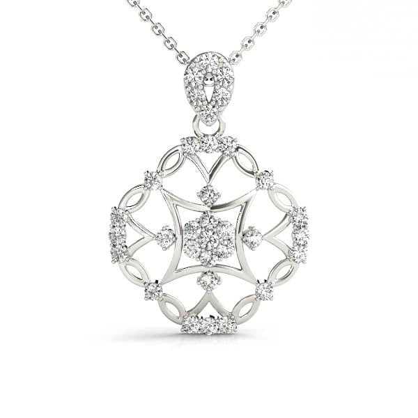 14kt White Gold 1/4 CTW SI1-SI2 G-H Diamond Pendant