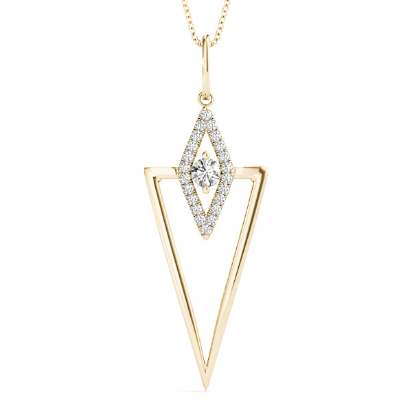 14kt White Gold 1/5 ct TDW SI2 H-I Diamond Fashion Pendant