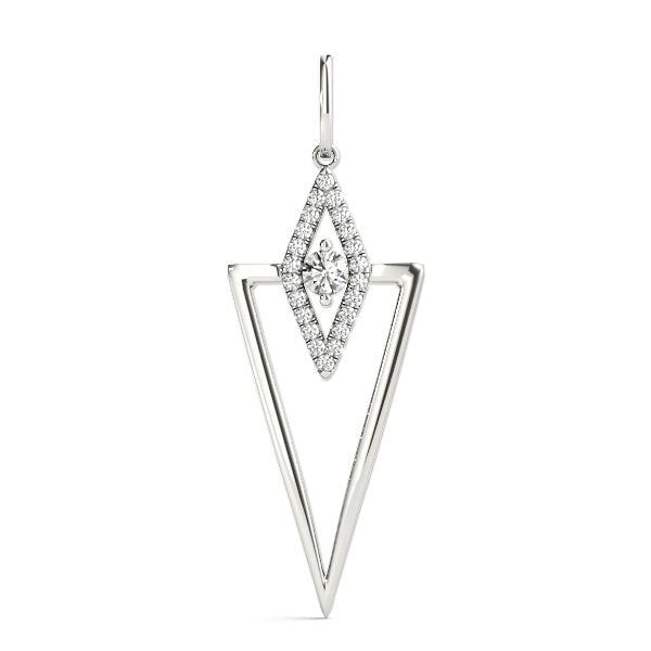 14kt White Gold 1/5 ct TDW SI2 H-I Diamond Fashion Pendant
