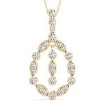 14kt White Gold 1/2 ct TW SI2 H-I Diamond Fashion Pendant Necklace