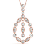 14kt White Gold 1/2 ct TW SI2 H-I Diamond Fashion Pendant Necklace