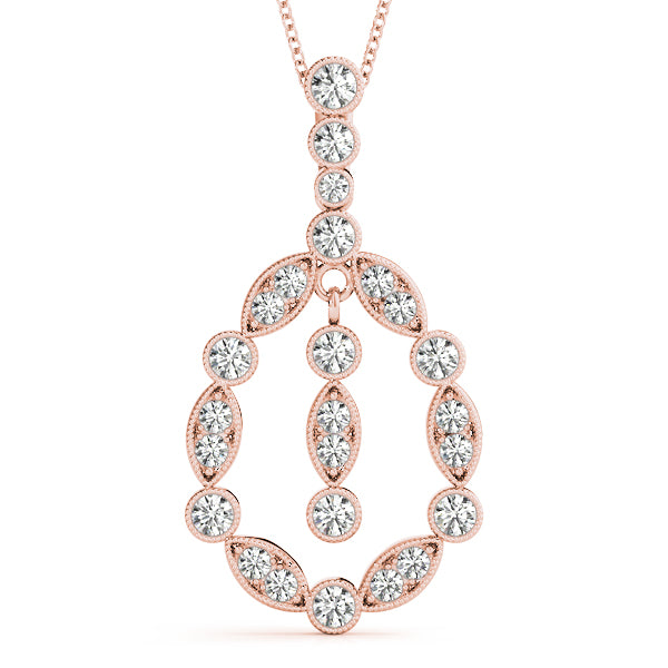 14kt White Gold 1/2 ct TW SI2 H-I Diamond Fashion Pendant Necklace