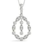 14kt White Gold 1/2 ct TW SI2 H-I Diamond Fashion Pendant Necklace