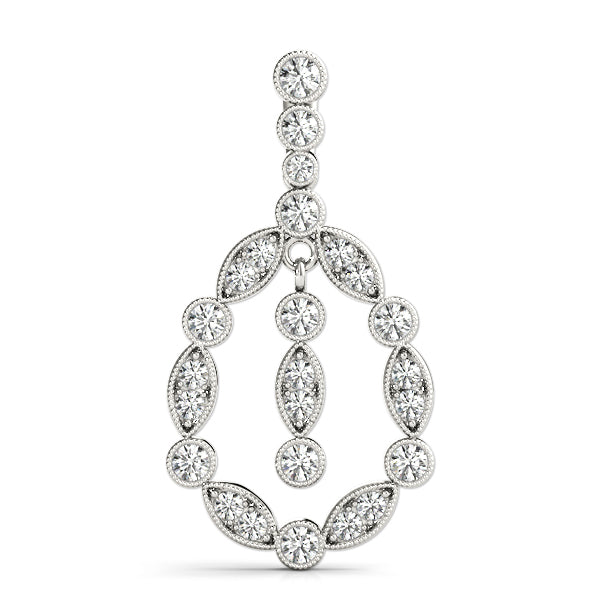 14kt White Gold 1/2 ct TW SI2 H-I Diamond Fashion Pendant Necklace