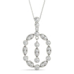 14kt White Gold 1/2 Carat TW Diamond Pendant - SI2, H-I Clarity