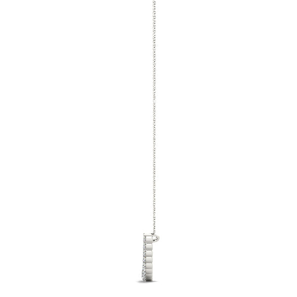 14kt White Gold 1 Carat SI2 H-I Diamond Pendant Necklace (Chain Sold Separately)