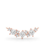 Elegant Princess Cut & Round Neck Center Pendant - 14kt White Gold, 5/8 ct TDW SI2 H-I Diamonds