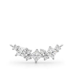 Elegant Princess Cut & Round Neck Center Pendant - 14kt White Gold, 5/8 ct TDW SI2 H-I Diamonds