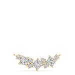 Elegant Princess Cut & Round Neck Center Pendant - 14kt White Gold, 5/8 ct TDW SI2 H-I Diamonds