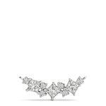 Elegant Princess Cut & Round Neck Center Pendant - 14kt White Gold, 5/8 ct TDW SI2 H-I Diamonds