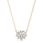 Elegant 14kt White Gold Fashion Pendant with Semi-Mount Diamond Accent