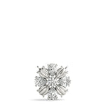 14kt White Gold 3/4 ct TW SI2 H-I Diamond Flower Pendant Necklace