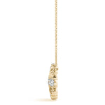 14kt White Gold 3/4 ct TW SI2 H-I Diamond Flower Pendant Necklace