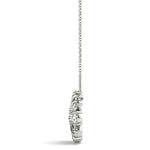 14kt White Gold 3/4 ct TW SI2 H-I Diamond Flower Pendant Necklace