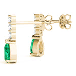 14kt White Gold Pear Cut Semi-Mount Diamond Earrings - 5x3mm Center Stone Setting