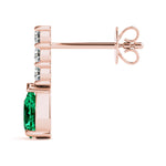 14kt White Gold Pear Cut Semi-Mount Diamond Earrings - 5x3mm Center Stone Setting