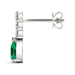 14kt White Gold Pear Cut Semi-Mount Diamond Earrings - 5x3mm Center Stone Setting