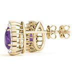 14kt White Gold Pear Cut Semi-Mount Earrings - 5x3mm Center Stone Size