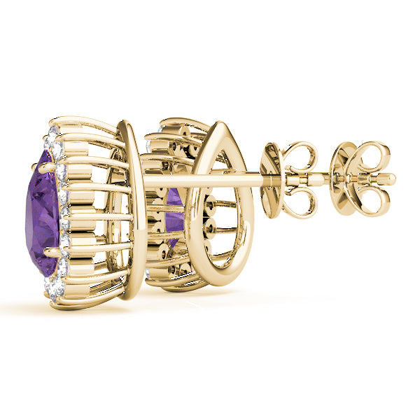 14kt White Gold Pear Cut Semi-Mount Earrings - 5x3mm Center Stone Size