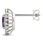 Elegant Marquise Cut 4x2mm Diamond Semi-Mount Earrings in 14kt White Gold