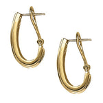 14kt White Gold 0.9 Carat TW SI2 H-I Diamond Hoop Earrings