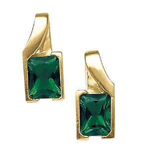 Elegant 14kt White Gold Emerald Cut Semi-Mount Diamond Ring Setting - STYLE 