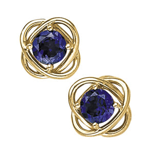 Elegant 14kt White Gold Round Diamond Earrings - Style 