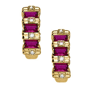 14kt White Gold Emerald Dangle Earrings - SI2, H-I Diamond Accents