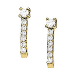 14kt White Gold 1/2 CTW J-Hoop Earrings - SI2, H-I Clarity