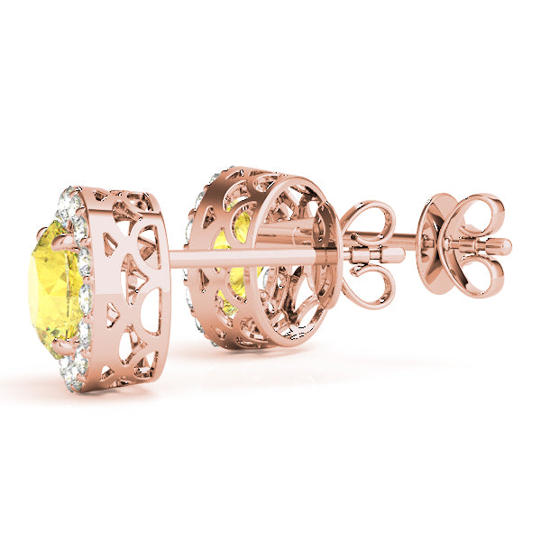 Elegant 14kt White Gold Halo Diamond Earrings - 0.67 CTTW SI2, H-I