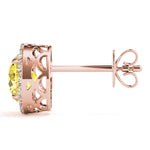 Elegant 14kt White Gold Halo Diamond Earrings - 0.67 CTTW SI2, H-I