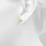 14k White Gold Halo Round Diamond Earrings - 0.67 CTTW