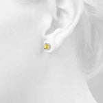 14k White Gold Halo Round Diamond Earrings - 0.67 CTTW