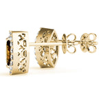 Elegant 14k White Gold Marquise Halo Diamond Earrings - 10x5mm Center Stone Setting (0.3 cttw SI2, H-I)